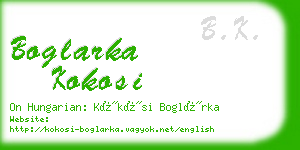 boglarka kokosi business card